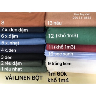 vải linen bột