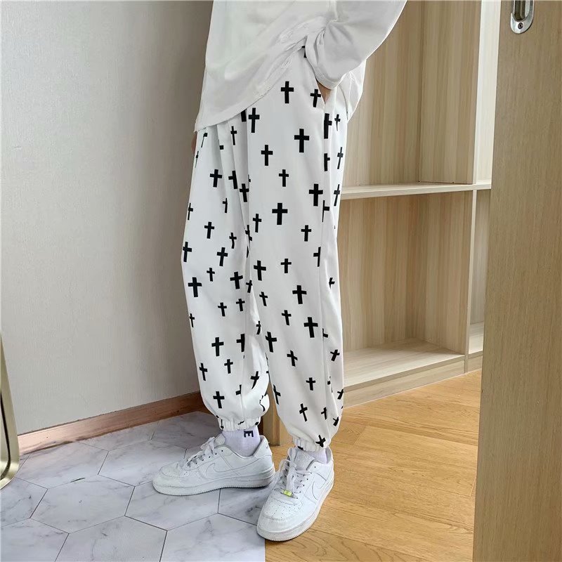 Men's Jogger pants Korean fashion personality pattern size M-2Xl