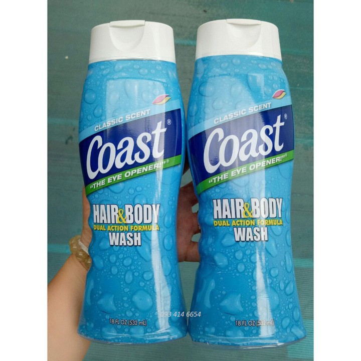 Sữa tắm gội toàn thân Coast Hair And Body Wash 532ml