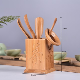 Bộ dụng cụ pha trà đạo bằng tre (nhiều mẫu)
