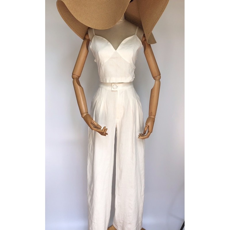 Quần dài ống rộng- vải linen | BigBuy360 - bigbuy360.vn