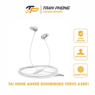 Tai nghe có dây kèm mic Anker SoundBuds Verve A3801 - Bảo Hành 18 Tháng, Hàng Chính Hãng