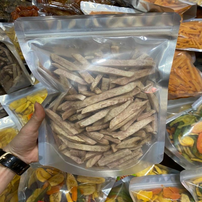 500G Khoai môn sấy sợi Pna Store hàng xuất khẩu, không đường, giòn rụm, thơm ngon