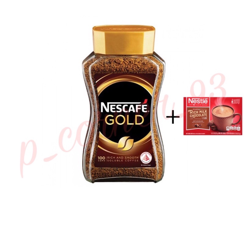 [Tặng1 hộp cacao 20.2g]Cà Phê Hoà Tan NESCAFE GOLD nguyên chất 100g nhập khẩu Hàn Quốc