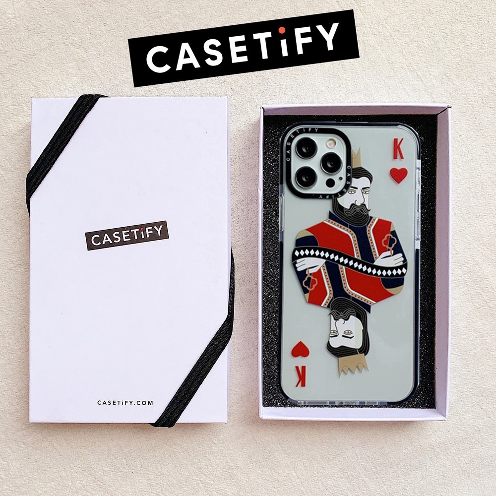 [Original Casetify] Ốp Lưng Tpu Mềm In Hình Lá Bài Poker Độc Đáo Cho Apple Iphone 7 8 Plus 7 + 8 + X Xs Xr 11 11pro 12 Mini 12mini Pro Max Xsmax Se 2020