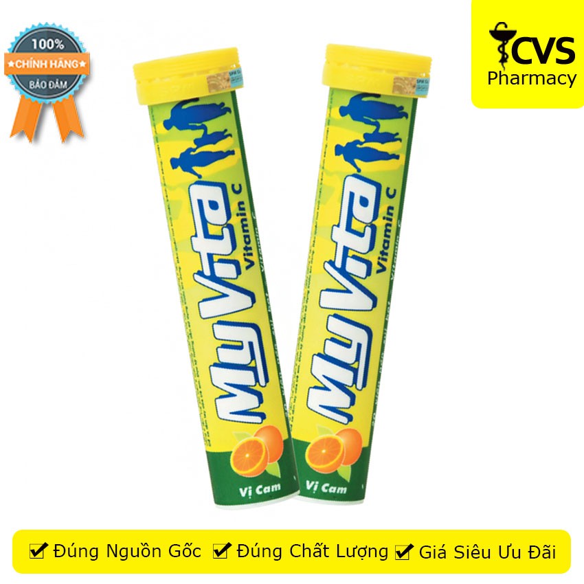 Viên Sủi Myvita Vitamin C (Vị CAM) 20 Viên - Bổ Sung Vitamin C - cvspharmacy