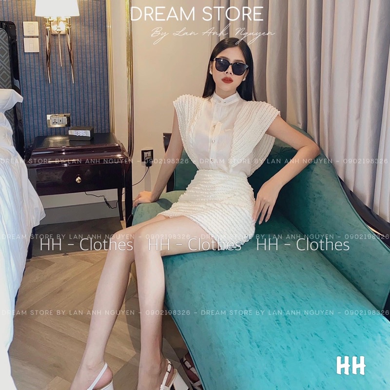 Set áo, chân váy sang chảng