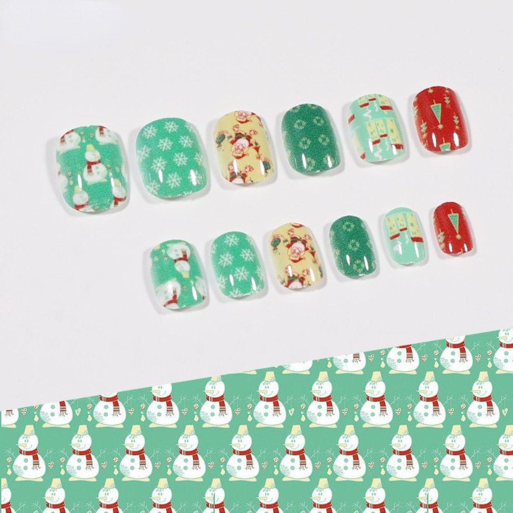 Bộ Móng Tay Giả Họa Tiết Hoạt Hình Dễ Thương Cho Nữ