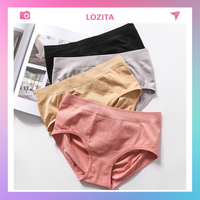 Quần lót cotton gen bụng nâng mông thông hơi thoáng khí có túi zip cao cấp QL18