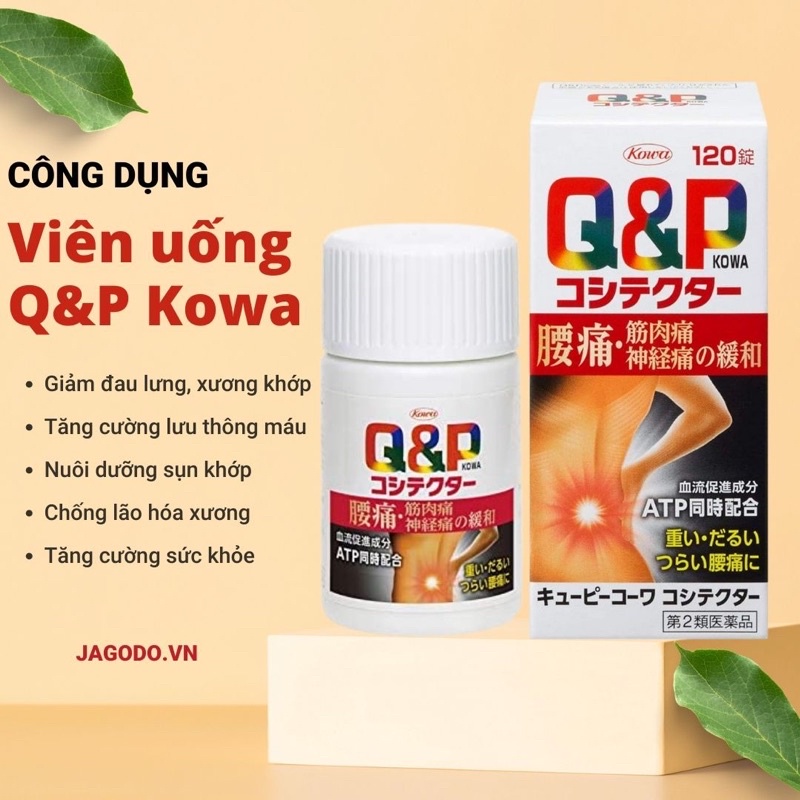 Viên uống chống cải thiện đau lưng Q&P QP kowa Nhật Bản 60/120 viên hàng chính hãng JP