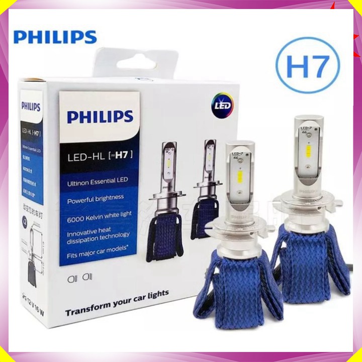 Bóng Đèn LED dùng cho ô tô, xe hơi cao cấp nhãn hiệu Philips H7 - Hàng Nhập Khẩu Chính Hãng