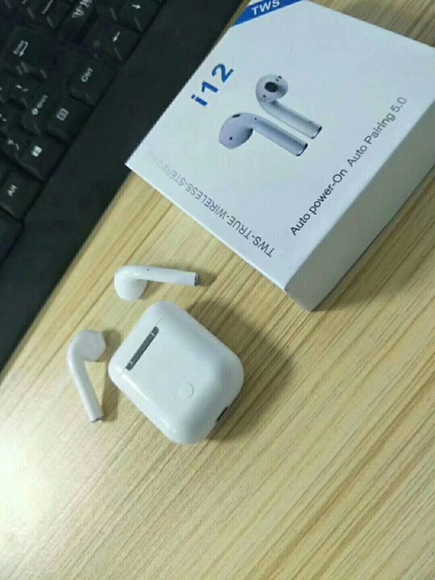 Tai nghe Bluetooth không dây Airpods I12 nguyên seal đủ dây sạc, bản quốc tế