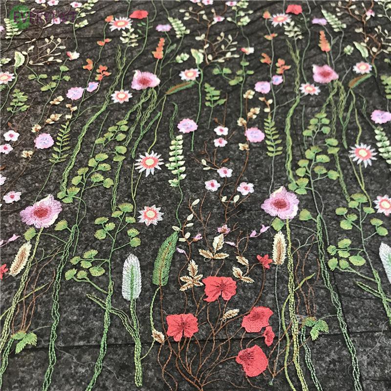 Vải Ren Thêu Hoa 2 Màu Siêu Đẹp Cho Cô Dâu