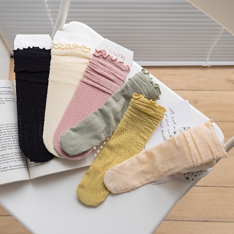 Vớ Lưới Cổ Cao Thoáng Khí Phong Cách Nhật Bản Thời Trang Xuân Hè Mới 2022