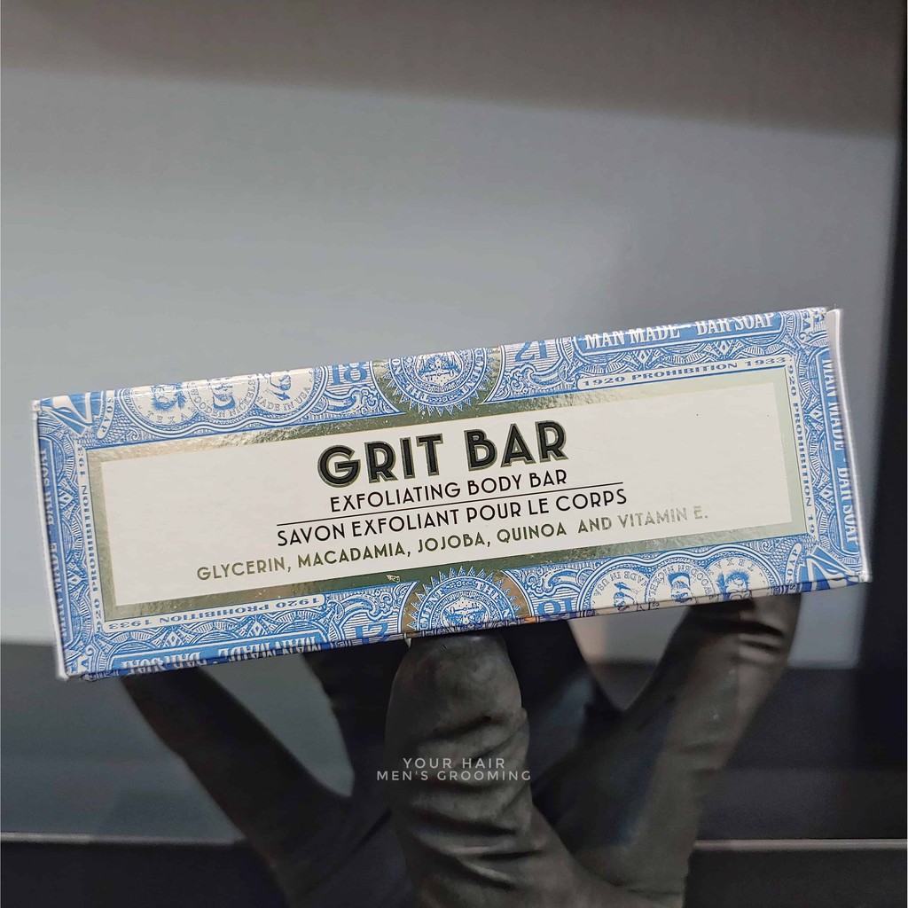 Xà phòng tẩy tế bào chết &amp; dưỡng ẩm da 18.21 Man Made Grit Bar Soap 198g | Xà Bông