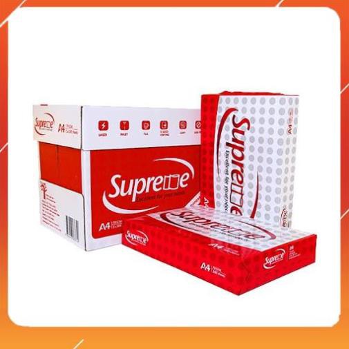 Giấy In A4 Supreme ĐL70/90 Xuất Xứ Thailand - Chất Lượng Cao,Được Làm 100% Từ Sợi Gỗ, Láng Mịn, Không Bụi, Không Mùi