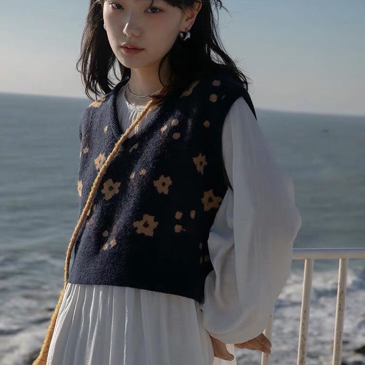 Áo len không tay thiết kế mới thời trang theo phong cách hàn quốc dành cho nữ