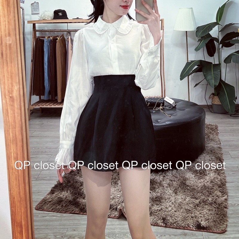 Áo sơmi tơ cổ sen