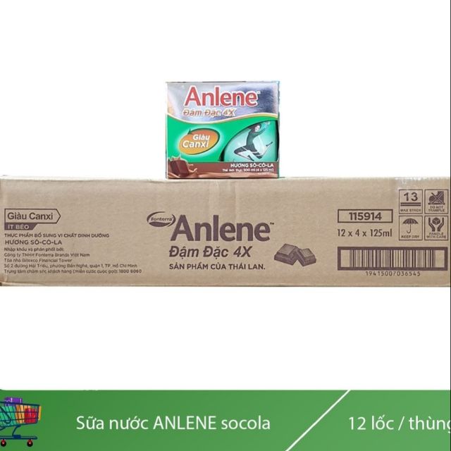 Thùng 48 hộp sữa nước anlene đậm đặc sô 125ml