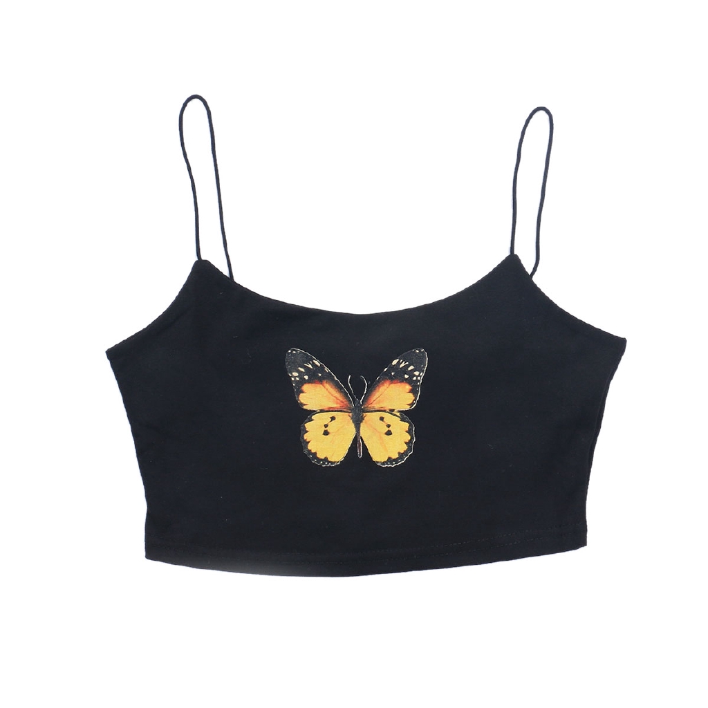 Áo Lửng Hai Dây In Họa Tiết Quyến Rũ Dành Cho Nữ