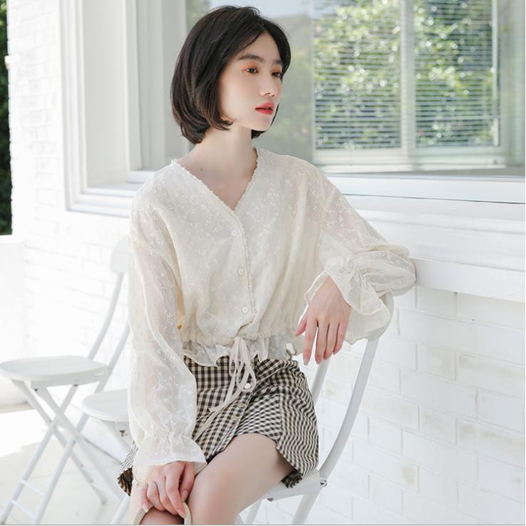 [CÓ SẴN HÀNG QC] Áo khoác mỏng voan ren chiffon lưới cardigan kimono | BigBuy360 - bigbuy360.vn
