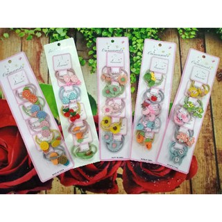 Vỉ 10 Dây Buộc Tóc Cho Bé Gái Hoạt Hình Dễ Thương ( mẫu mới)