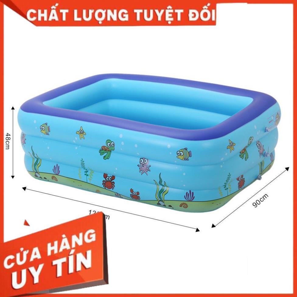 Hồ bơi mini, Bể bơi phao trong nhà cho trẻ, hình chữ nhật kích thước 135cm - HÀNG LOẠI 1 CAO CẤP - BẢO HÀNH 1 ĐỔI 1