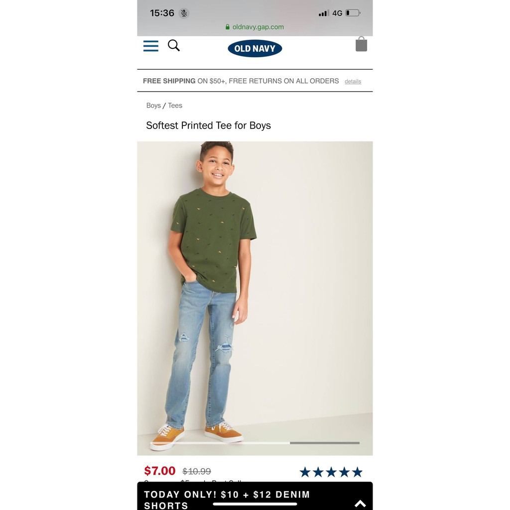 ÁO THUN NGẮN TAY OLD NAVY