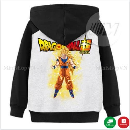 Áo khoác nỉ / Áo chống nắng trẻ em in hình Songoku