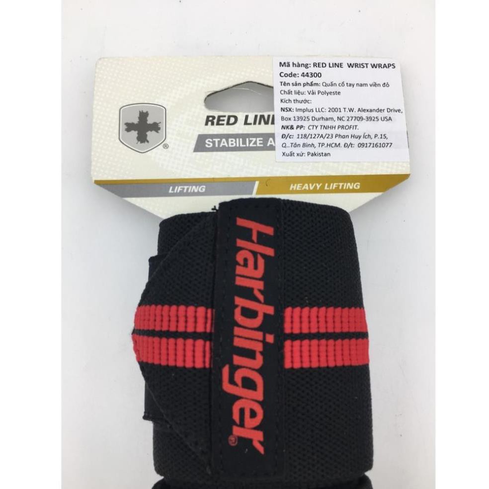 [GIÁ TỐT NHẤT] [Freeship] Phụ Kiện Thể Thao Gym Quấn cổ Tay bảo vệ cổ tay HARBINGER RED LINE WRIST WRAPS 443 TPBS