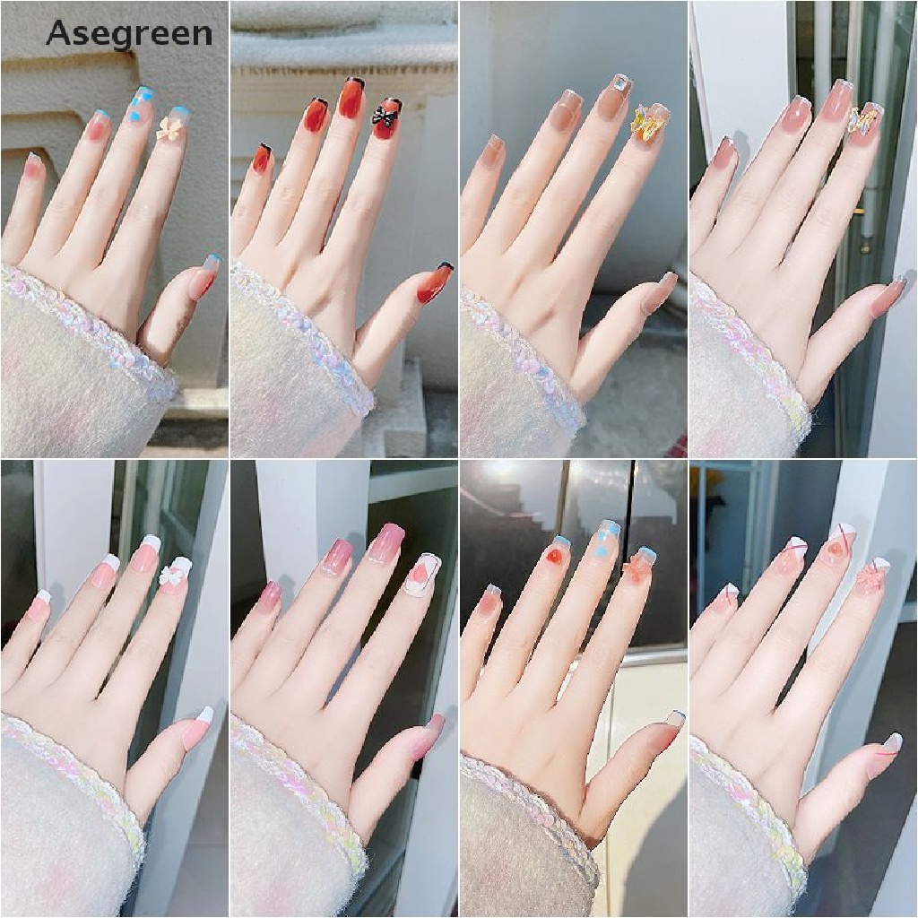 [Hàng mới về] Set 24 móng tay giả che phủ đầy đủ trang điểm cho nữ