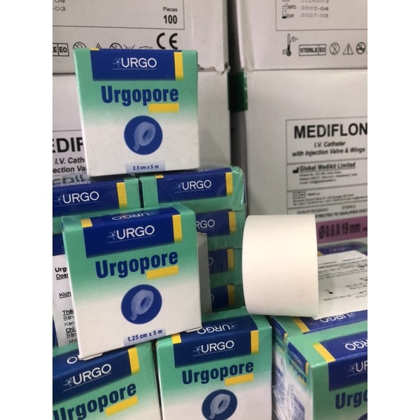 Băng Keo Giấy Urgo Pore URGOPORE - BĂNG KEO GIẤY Y TẾ CHO DA NHẠY CẢM URGO URGOPORE 1.25CMX5M 2.5CMX5M