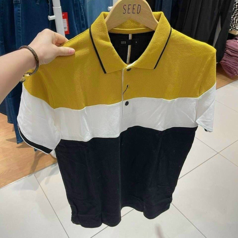 BÁN SỈ ÁO POLO PHỐI VÀNG CHO NAM | BigBuy360 - bigbuy360.vn