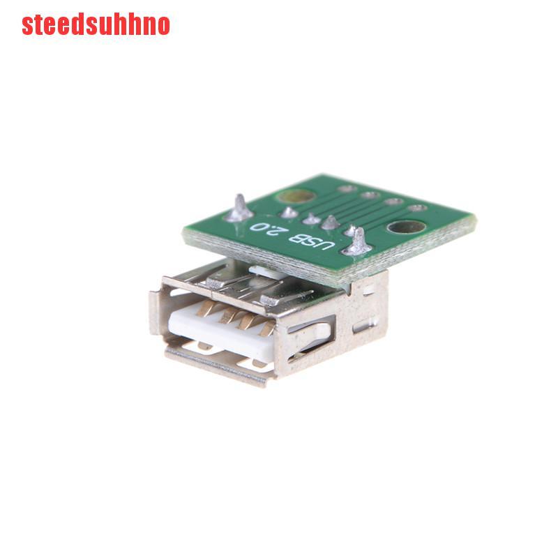 (Fas) 2pcs Hot Female Type A Usb For 2.54mm Pcb Board Dip