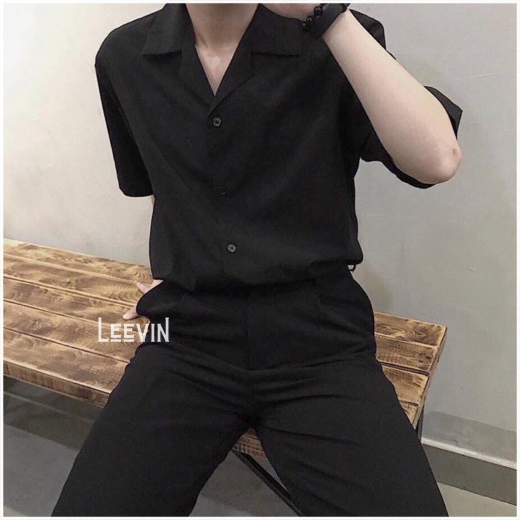 ÁO SƠ MI CỔ VEST UNISEX FORM RỘNG CAO CẤP THỜI TRANG HOÀNG BROTHER FASHION,SM1