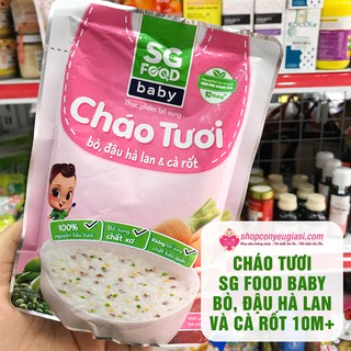 Cháo Tươi SG Food Baby 240g Nhiều Vị Cho Bé Từ 10m+ - Date 09/2022