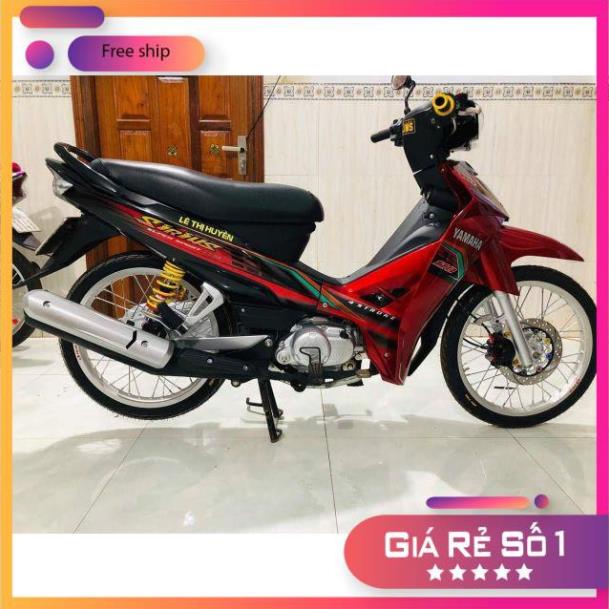 Tem xe sirius Candy chất liệu đỏ đen