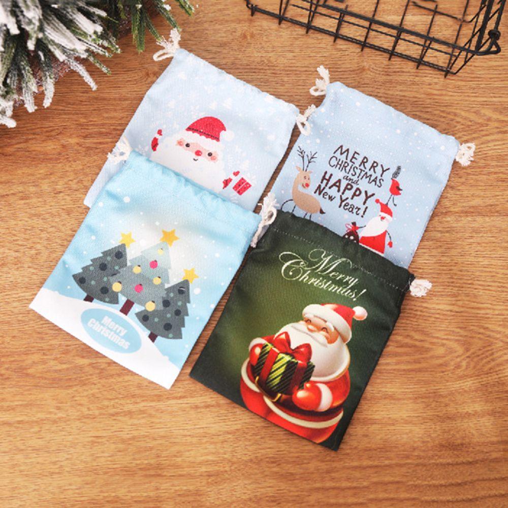 Let Túi Canvas Đựng Quà Hình Vớ Giáng Sinh Có Thể Tái Sử Dụng Trang Trí Tiệc Lễ Hội
