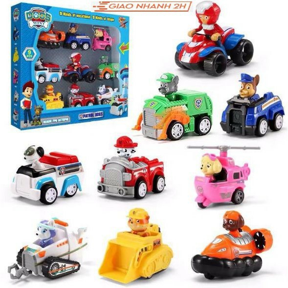Chó cứu hộ Paw Patrol mô hình 6 con, 9 con,đồ chơi cho các bé