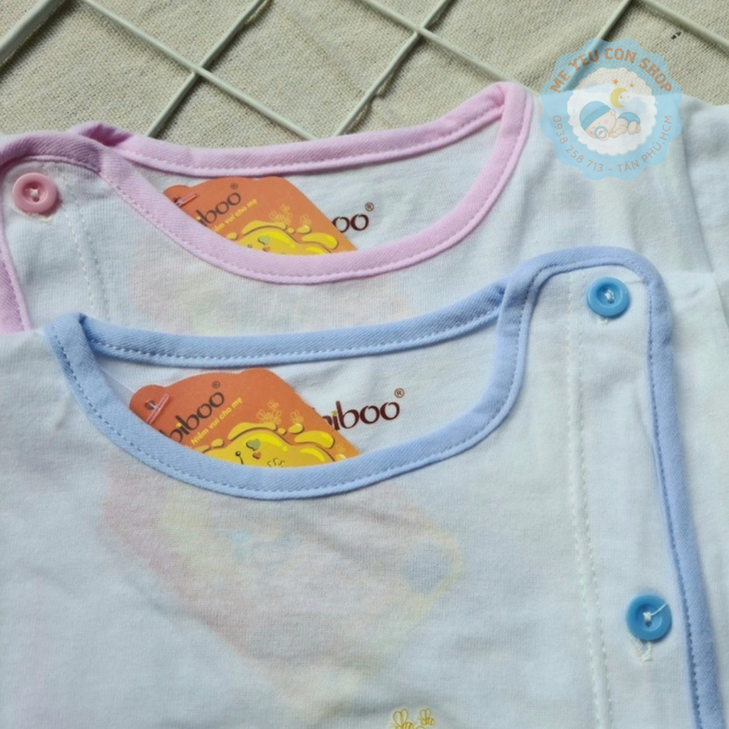 [BB05] Áo sơ sinh bác sĩ viền màu tay ngắn BABIBOO (katydang)
