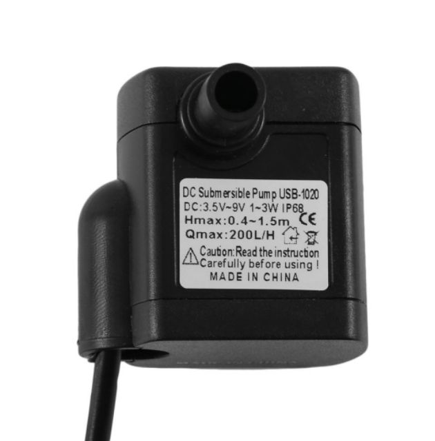 Bơm nước mini 9V - 3W lưu lượng 200L/H