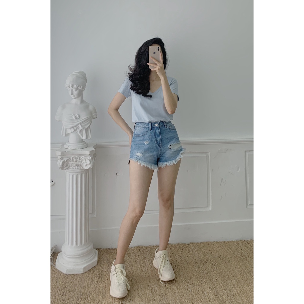 [Mã INCU20 giảm 20K đơn 150K] Áo thun Masara chất liệu Cotton cao cấp màu xanh dương