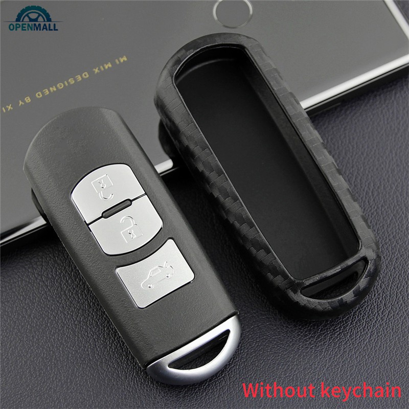 Vỏ bọc chìa khóa xe hơi bằng sợi cacbon cho xe Mazda 3 6 CX3 CX5 CX9 MX5
