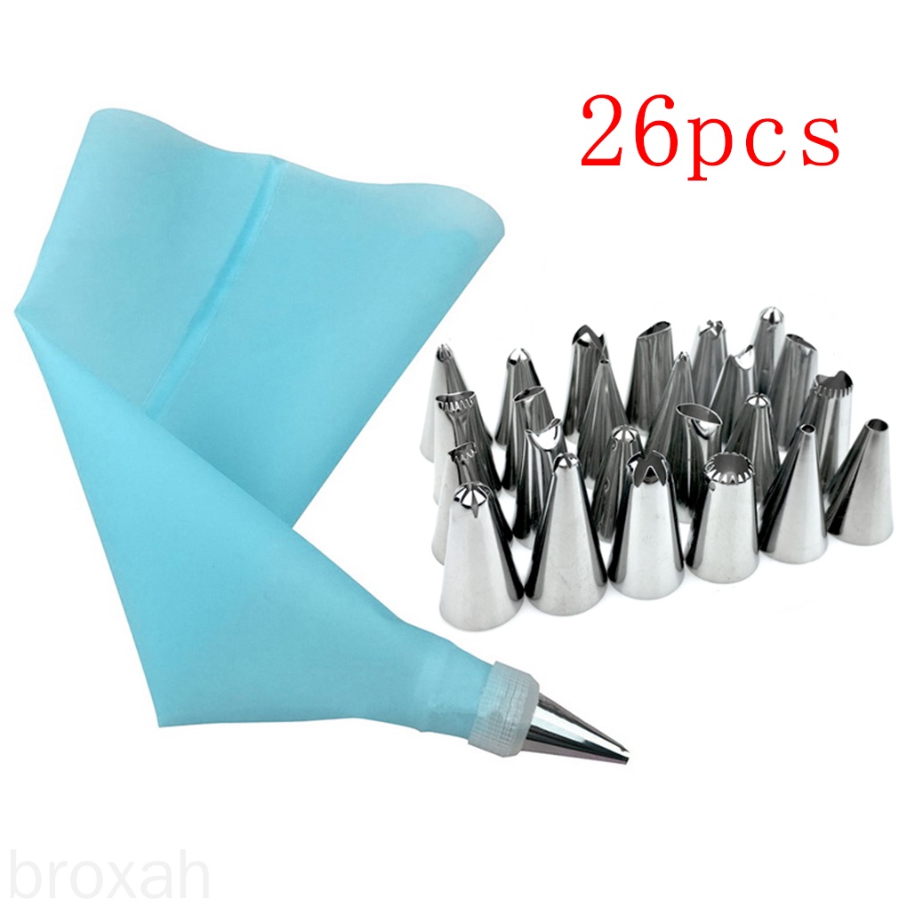 Set 26 Đui Bắt Kem Trang Trí Bánh Bằng Thép Không Gỉ