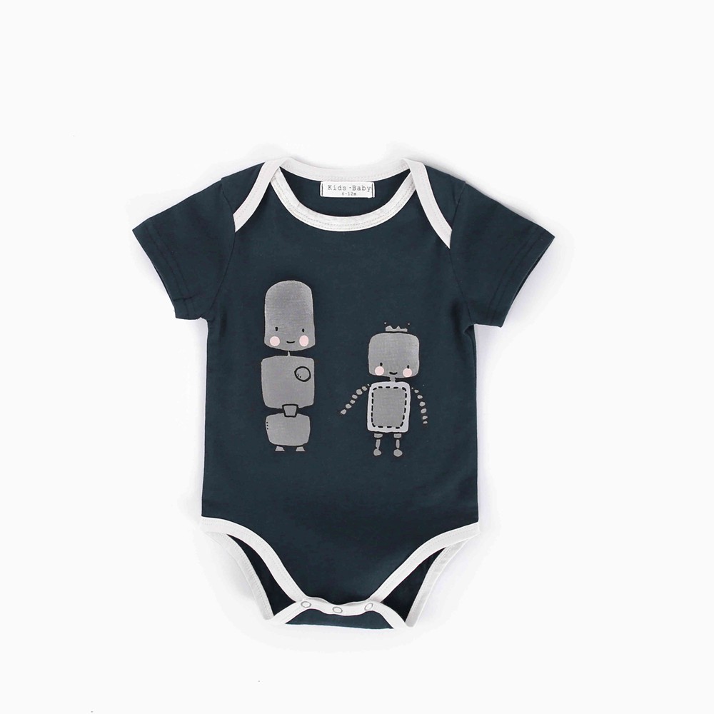 Bộ Đồ Liền Thân Sanlutoz Họa Tiết Hoạt Hình Thời Trang Mùa Hè Cho Bé Trai Màu Xám