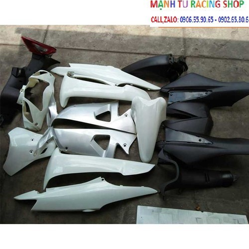 Dàn áo xe máy Wave RS, Wave anpha nhựa ABS tốt màu TRẮNG