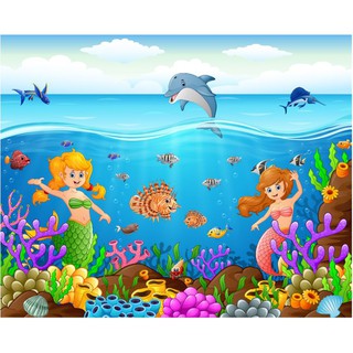 Tranh dán tường cho bé - combo 3 tranh kích thước cao 120cm x 180cm mỗi tấm