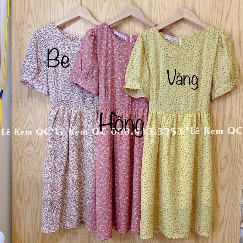 Váy hoa nhí ngắn tay có dây đai thắt eo | BigBuy360 - bigbuy360.vn