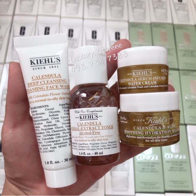 Set dưỡng hoa cúc Kiehl's Calendula dành cho da dầu, mụn và da nhạy cảm minisize