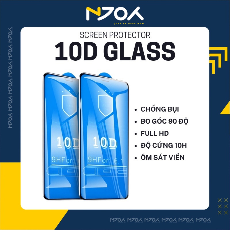Kính Cường Lực Ip 10d Siêu Bền Độ Cứng 9h Full Viền Cho 7 Plus 8 Plus Xs Max 11 Pro Max 12 Pro Max 13 Pro Max Njoy